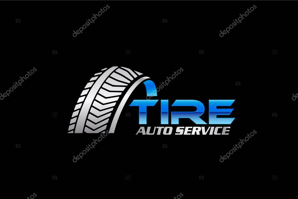 Illustration vector graphic of automotive tires shop logo design template