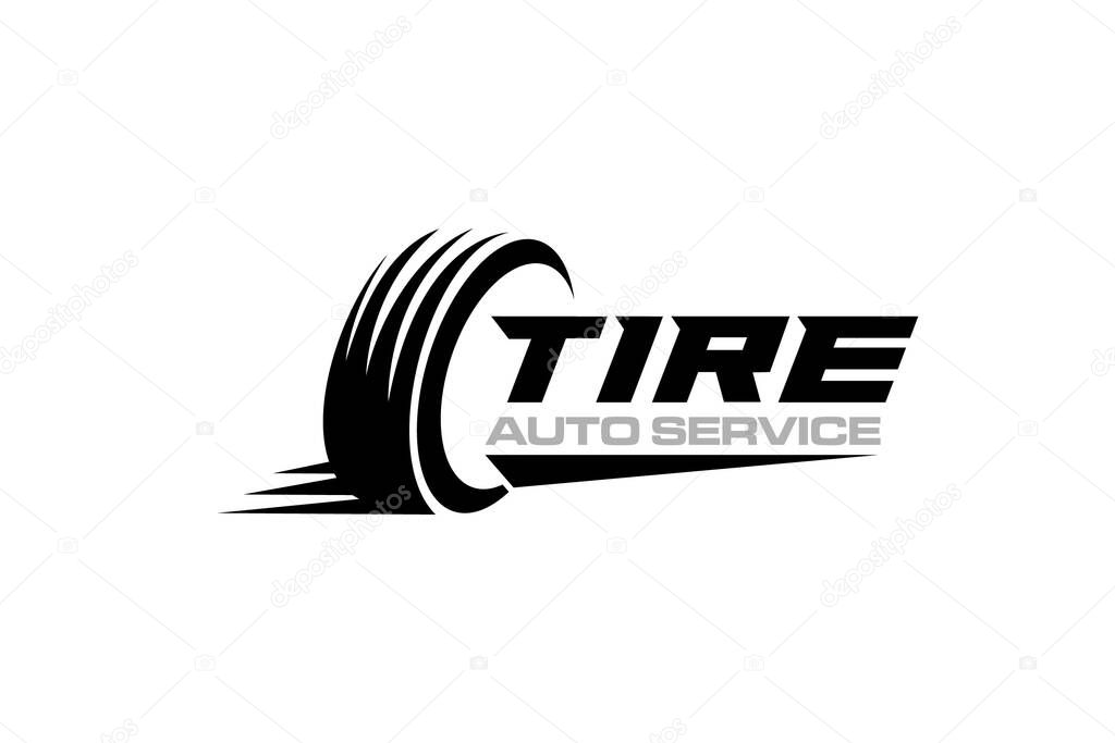Illustration vector graphic of automotive tires shop logo design template