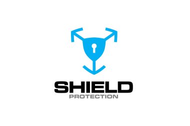 Güvenli, kilit, kalkan ve güvenlik logosu tasarım şablonu grafiği