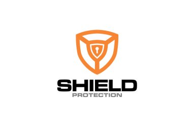 Güvenli, kilit, kalkan ve güvenlik logosu tasarım şablonu grafiği