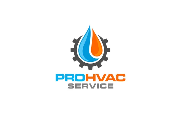 Illustratie Grafische Vector Van Sanitair Verwarming Koeling Dienst Logo Design — Stockvector