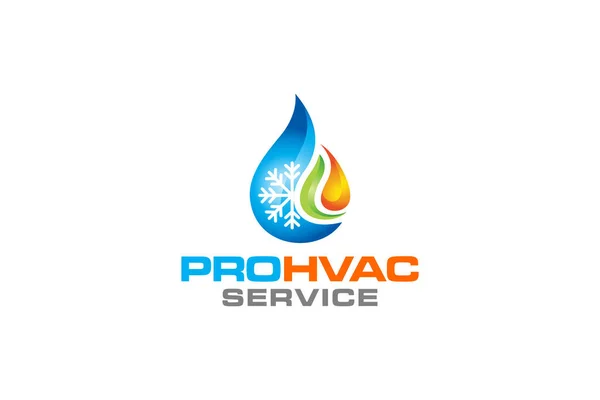 Illusztráció Grafikus Vektor Vízvezeték Fűtés Hűtés Szolgáltatás Logo Design Sablon — Stock Vector