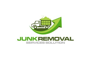 Çöp temizleme çözüm hizmetleri logo tasarım şablonu grafiği