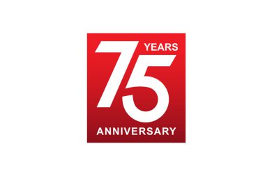 75. yıl dönümü logo tasarım şablonu grafiği