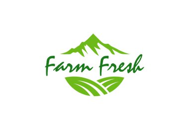 Çiftlik Taze, organik gıda iş logosu tasarım şablonu çizimi