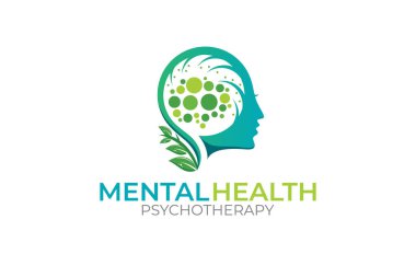 Masaj terapisinin illüstrasyon vektör grafiği, psikoloji iş logosu tasarım şablonu