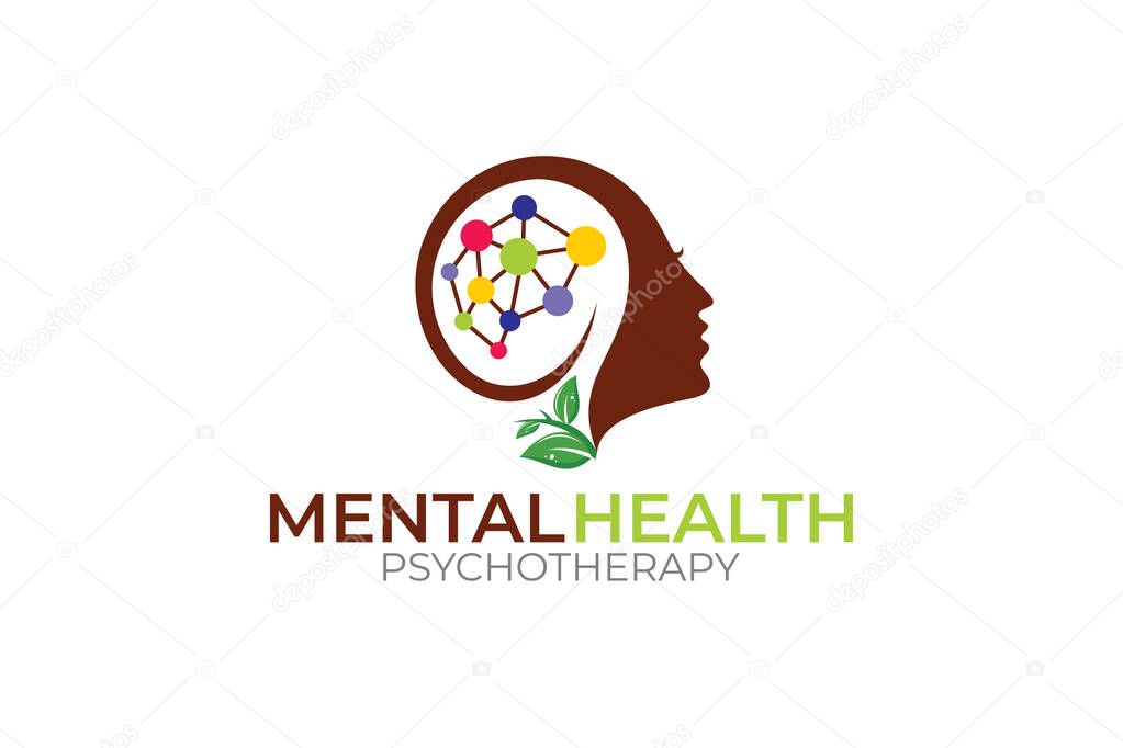 Illustration vector graphic of massage therapy, psychology business logo design template