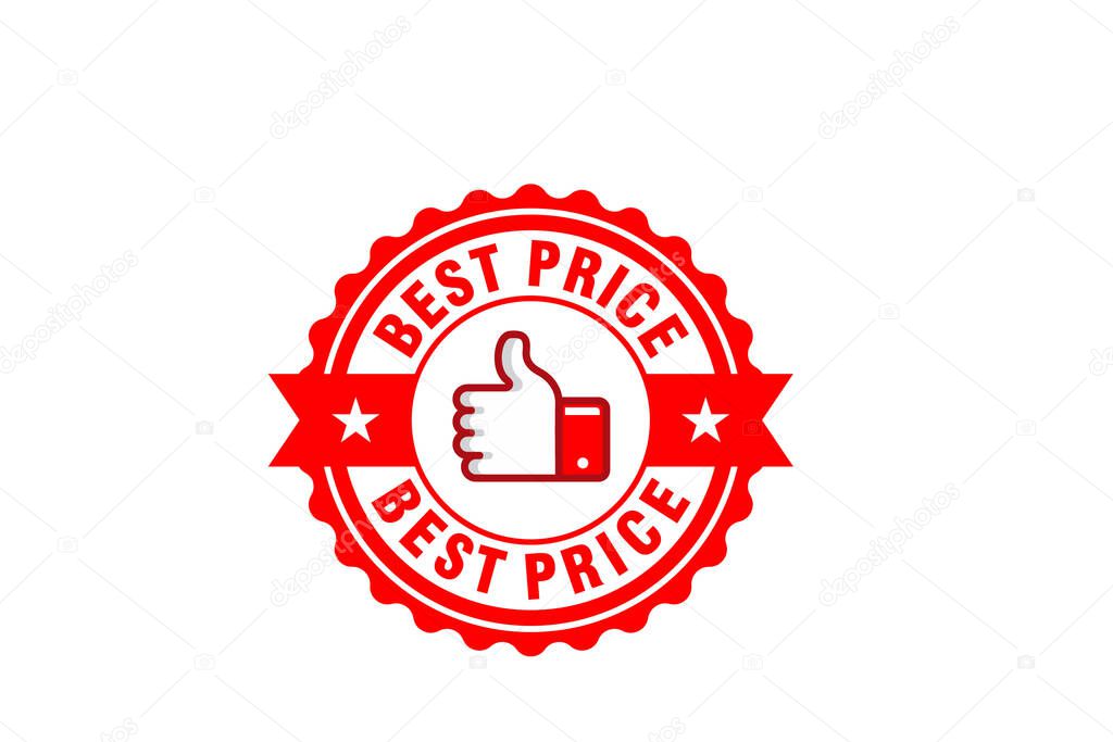 Illustration vector graphic of best price label sticker design template 