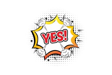 Evet şablon tasarımının karikatür biçimi