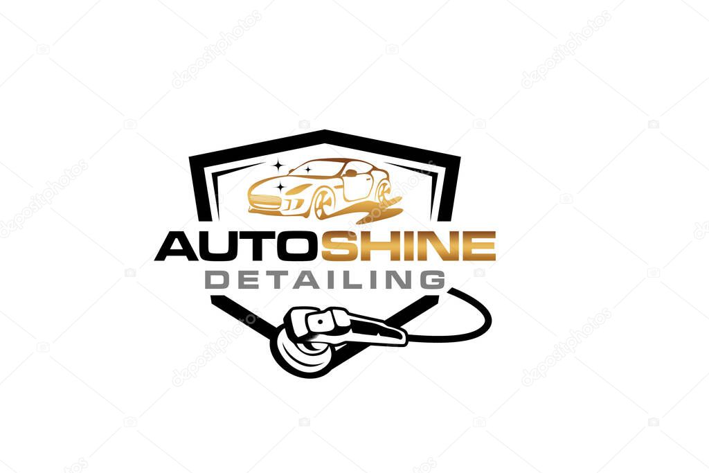Illustration vector graphic of auto detailing servis logo design template