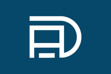 AD harfi simge logo şablon tasarımının illüstrasyon vektörü grafiği 