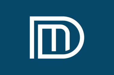 MD simge logo şablonu tasarımının illüstrasyon vektörü grafiği 