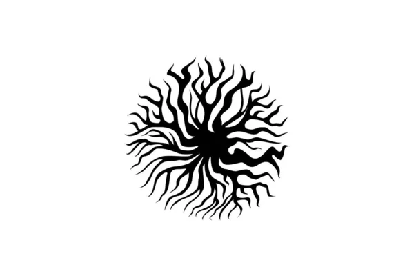 Kreatywne Abstrakcyjne Korzeń Życia Białym Tle Wektor Szablon Projektu Logo — Wektor stockowy