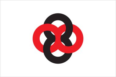 88 harfi simge logo şablon tasarımının illüstrasyon vektörü grafiği