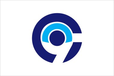 C9 simgesi logo şablon tasarımının resimleme vektörü grafiği