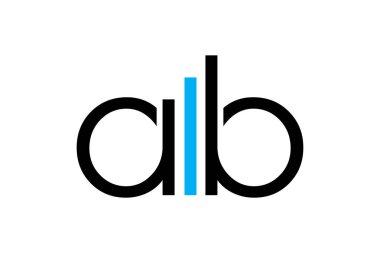 Logo tasarımı için AB harflerinin resimleme vektörü grafiği 