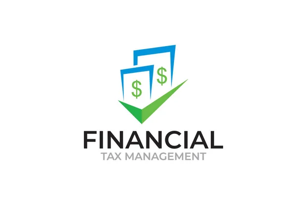 会計のイラストグラフィック税務管理ロゴデザインテンプレート — ストックベクタ
