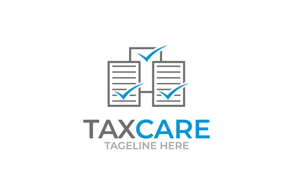 Illustration Graphic Account Tax Management Logo Design Template — 스톡 벡터