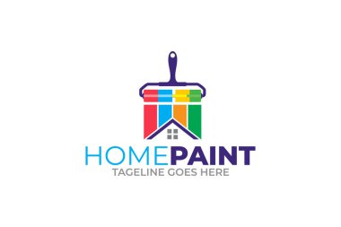 Renkli resimlerin resimlendirme vektörü iş logosu tasarım şablonu