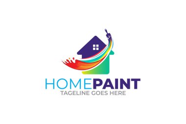 Renkli resimlerin resimlendirme vektörü iş logosu tasarım şablonu