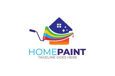 Renkli resimlerin resimlendirme vektörü iş logosu tasarım şablonu