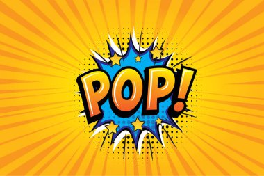 Çizgi roman tarzı POP 'un yansıması! konuşma. Reklam için komik konuşma ticari iş şablonu tasarımı