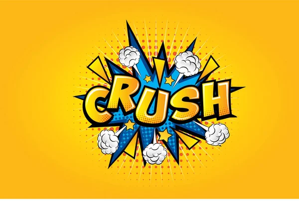 说明Crush措词的喜剧风格 — 图库矢量图片