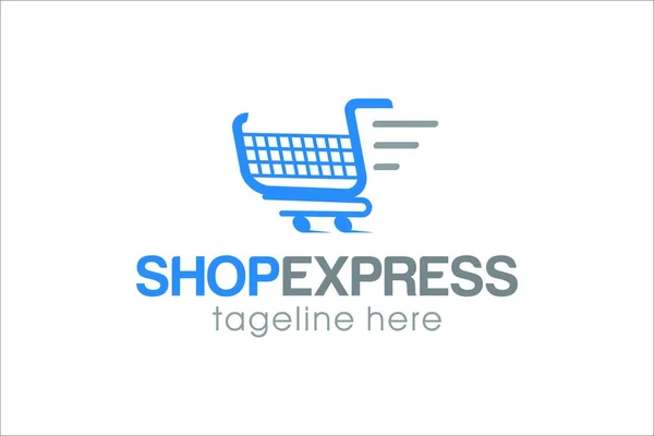 Online Shopping Express Logo — Stockvektor