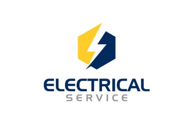 Elektrikçi hizmeti konsept logo tasarım şablonu için yaratıcı grafik vektörü