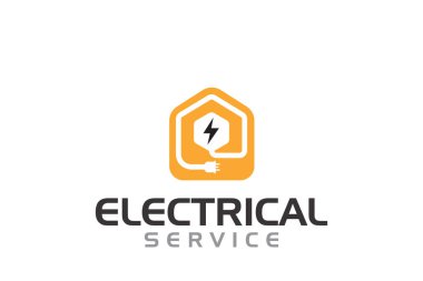 Elektrikçi hizmeti konsept logo tasarım şablonu için yaratıcı grafik vektörü