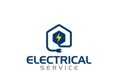 Elektrikçi hizmeti konsept logo tasarım şablonu için yaratıcı grafik vektörü