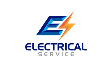 Elektrikçi hizmeti konsept logo tasarım şablonu için yaratıcı grafik vektörü