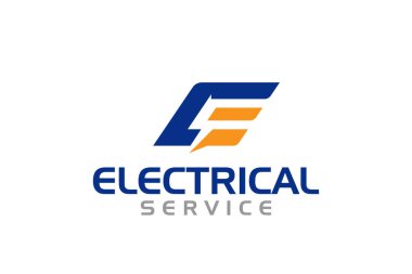Elektrikçi hizmeti konsept logo tasarım şablonu için yaratıcı grafik vektörü