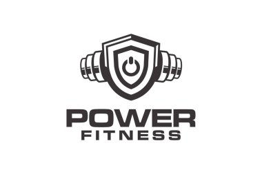 Fitness ve vücut geliştirme logosu dizayn şablonu için grafik vektörü