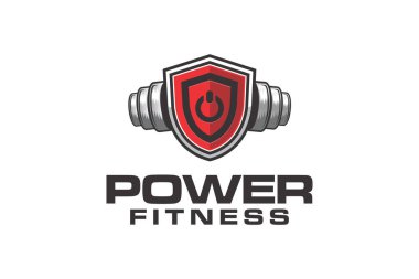 Fitness ve vücut geliştirme logosu dizayn şablonu için grafik vektörü