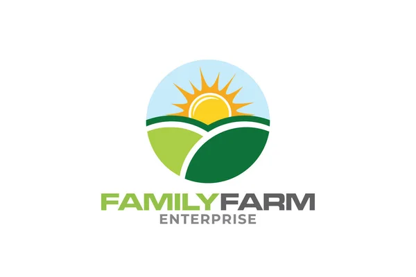 Kreative Grafik Vektor Natur Bauernhof Für Die Landwirtschaft Unternehmen Logo — Stockvektor