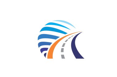 Ticari logo tasarım şablonunuz için nakliye lojistik taşımacılığının grafiksel vektörü