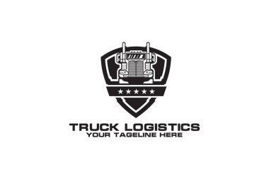 Ticari logo tasarım şablonunuz için nakliye lojistik taşımacılığının grafiksel vektörü