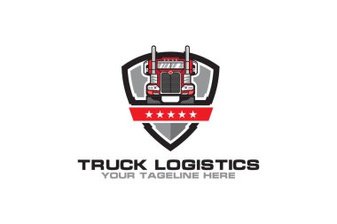 Ticari logo tasarım şablonunuz için nakliye lojistik taşımacılığının grafiksel vektörü