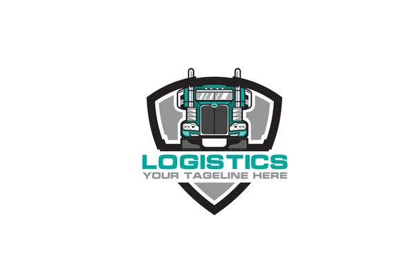 Ilustracja Graficzny Wektor Transportu Logistycznego Wysyłki Dla Szablonu Projektu Logo — Wektor stockowy