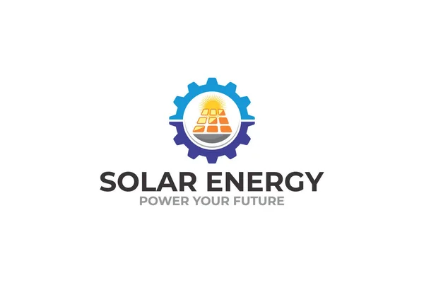 Ilustracja Graficzny Wektor Innowacji Energii Słonecznej Szablon Projektu Logo — Wektor stockowy
