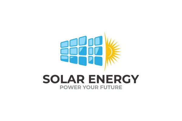 Ilustracja Graficzny Wektor Innowacji Energii Słonecznej Szablon Projektu Logo — Wektor stockowy
