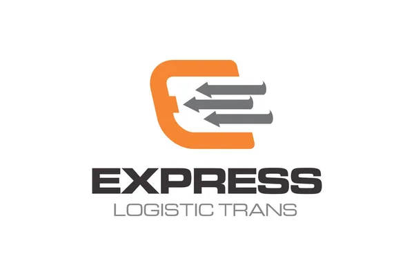 Kreatywny Wektor Graficzny Logo Dla Ciężarówki Logistyczne Koncepcji Transportu Projekt — Wektor stockowy