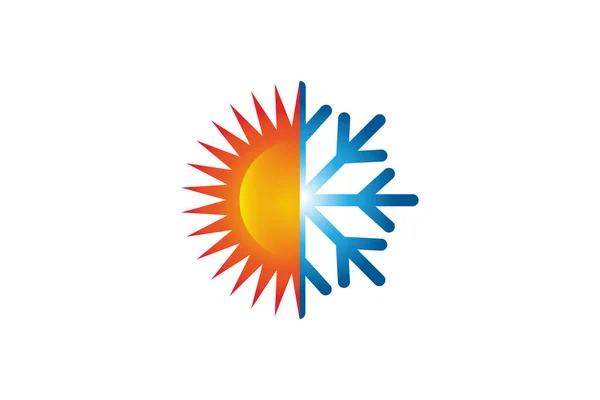 Иллюстрация Графический Вектор Солнца Холод Вашего Бизнеса Шаблон Логотипа — стоковый вектор