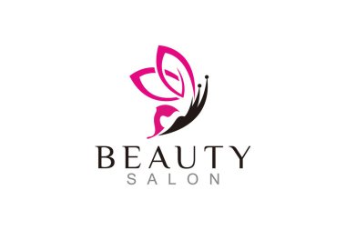 Güzellik salonu logosu, kuaför salonu, kozmetik vektör tasarım şablonu