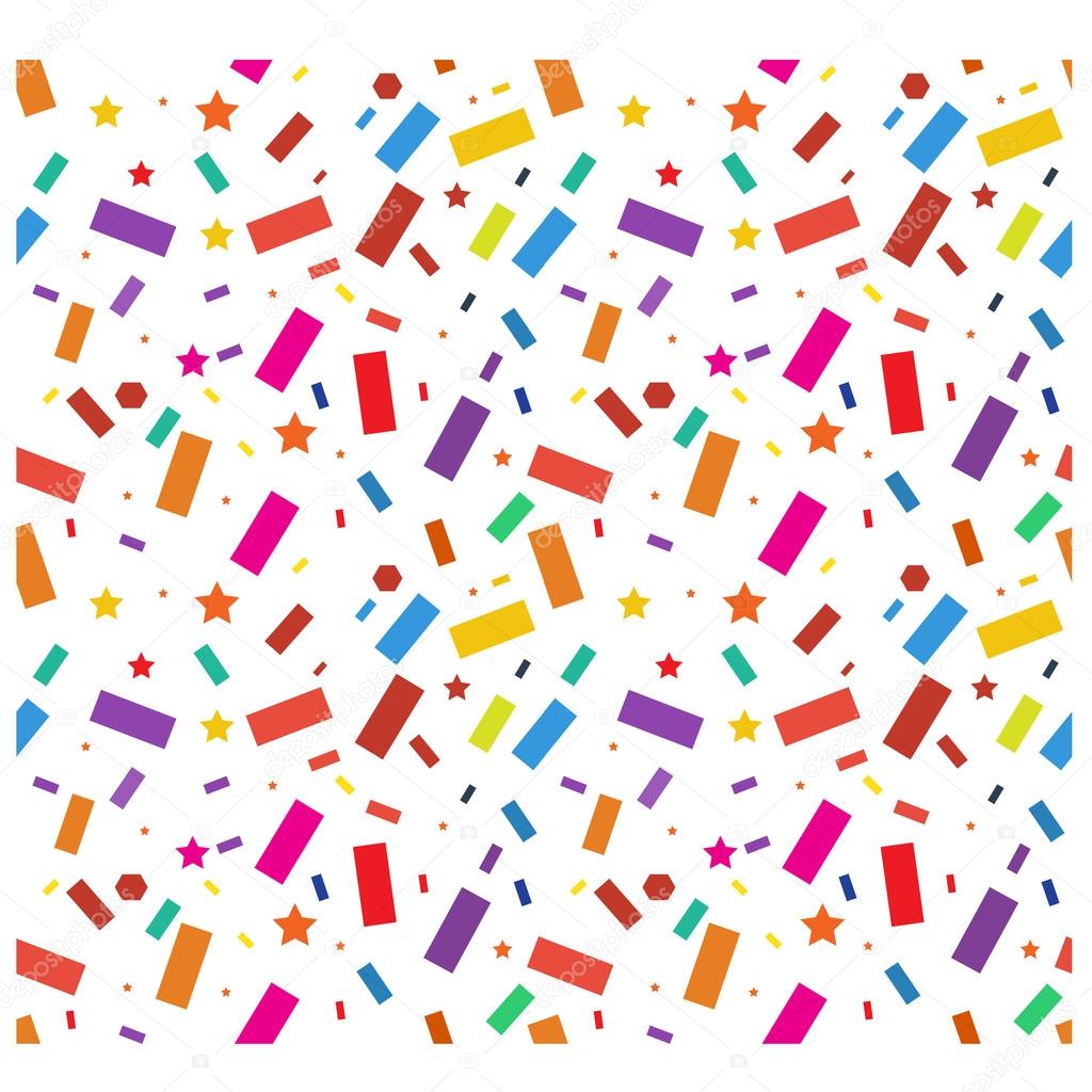Fest konfetti, vimpler. Sømløs. Vektor. Illustrasjon . stockvektor ©  zeynurbabayev #100521766, image size:1024x1024