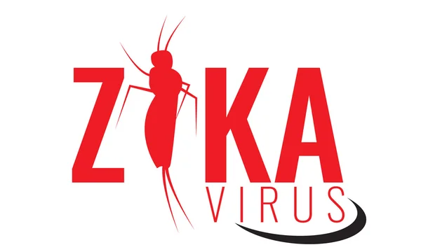 Logo wektor Zika wirusa, symbol lub znak. Komara Aedes Aegypti komary. — Wektor stockowy