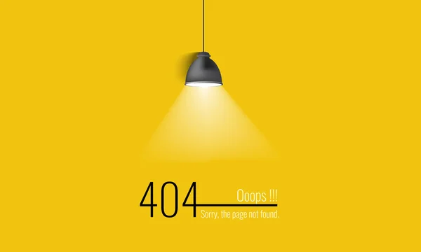 Bağlantı hatası 404. Lamba, ray ve tel ile arka plan.