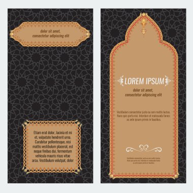 Vintage İslami tarzı broşür ve el ilanı tasarım lüks şablon 