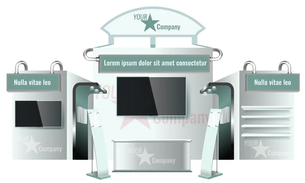 Creative exhibition stand design. Booth template. Corporate identity vector — Stock Vector